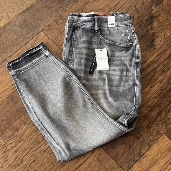 Judy Blue Gray High Waist Skinny Jeans - Picture 1 of 4